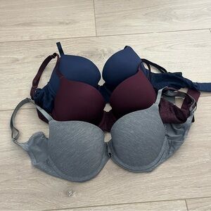Aerie Women's Bra Trio - Sunnie Pushup + Real Sunnie Demi
